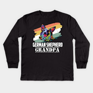 German Shepherd Grandpa Kids Long Sleeve T-Shirt